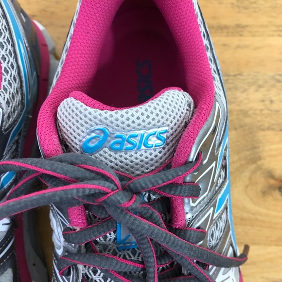 ASICS Gel Fortify Athletic Sneakers Gray Pink Blue Women’s Sz 9.5 - Picture 10 of 16